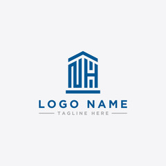 logo design inspiration for companies from the initial letters of the NH logo icon. -Vector