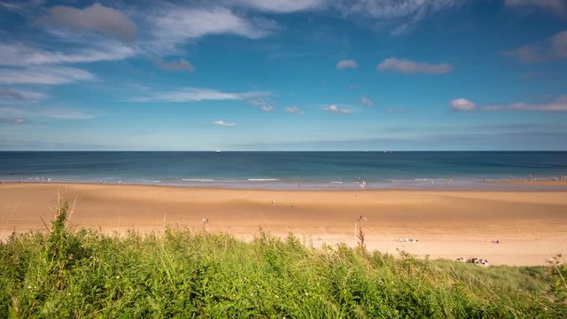 Tynemouth Beach Timelapse - People on Beach 5 4K