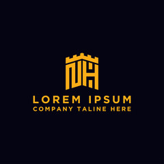 logo design inspiration for companies from the initial letters of the NH logo icon. -Vector