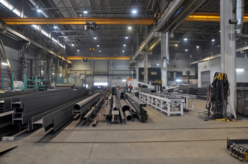 interior of the production room of a metal fabrication plant - obrazy, fototapety, plakaty