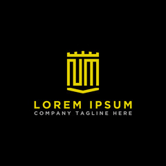 logo design inspiration for companies from the initial letters of the NM logo icon. -Vector
