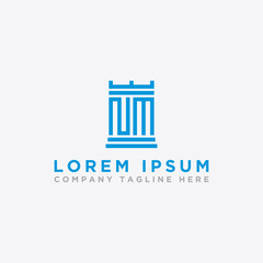 logo design inspiration for companies from the initial letters of the NM logo icon. -Vector