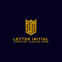 logo design inspiration for companies from the initial letters of the NM logo icon. -Vector