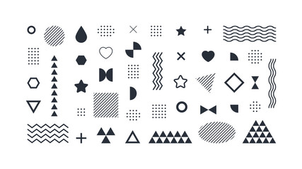 Graphic Design Elements. Set of Geometric shapes. Flat Vector Design