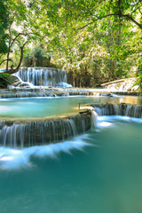 paysage relaxant de chute d'eau 