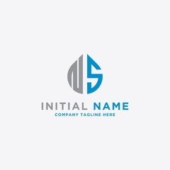 logo design inspiration for companies from the initial letters of the NS logo icon. -Vector