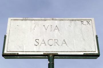 Obraz premium nomi delle strade e piazze di roma,italia