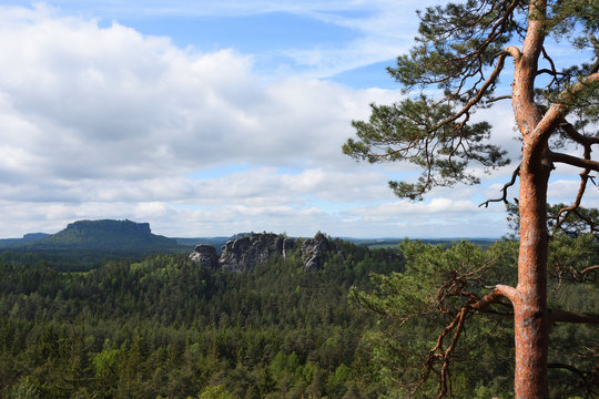 Blick vom Aussichtspunkt Ziegenr&uuml;cken zum Gamrig