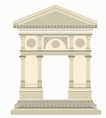 Fototapeta premium Architectural arch baroque classic column