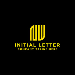 logo design inspiration for companies from the initial letters of the NW logo icon. -Vector