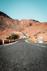 Steep road in the mountains