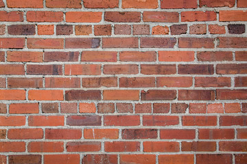 rough red brick textured wall