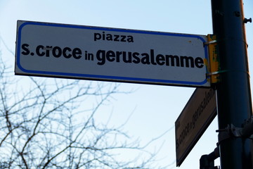 Fototapeta premium nomi delle strade e piazze di roma,italia