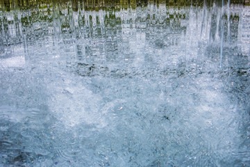 Naklejka na ściany i meble crystal clear water background, clear water cascade