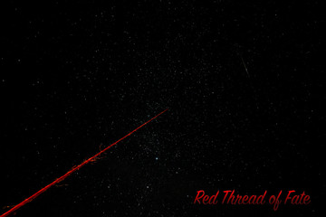 red thread of fate. invisible thread of love