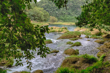 Background Images ,River and waterfall Tamul in San Luis Potosí, Mexico.