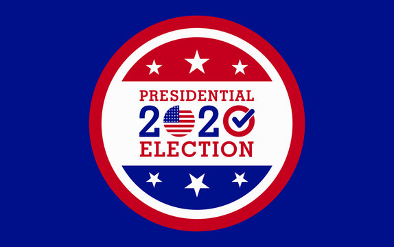 2020 vote presidential election vector template