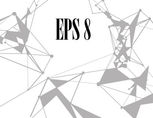 Stylish geometric background for your text. Lines, pattern, future. Background of technology. The stars of the constellation. Stylish abstract background.