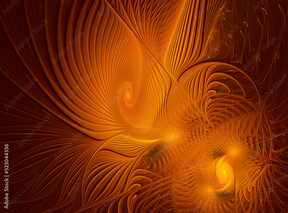 Wall mural abstract color dynamic background with lighting effect. fractal art