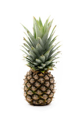 Fototapeta premium Ripe whole pineapple isolated on white background
