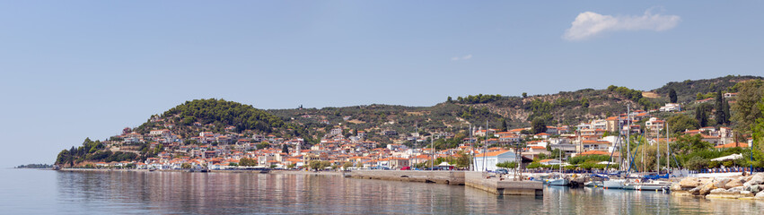 Panoramic view of Limni village, Euboea, Greece.
