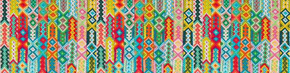 Multicolored braided belt, boho style, macrame, long banner