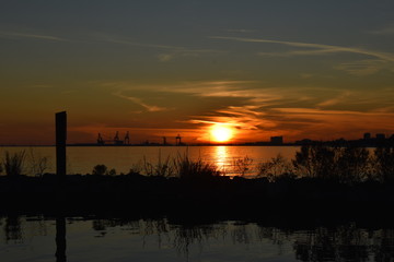 Obraz premium Firey sunset