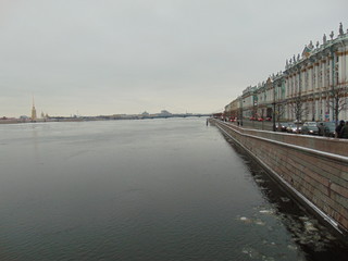 Fototapeta na wymiar St Petersburg Russia winter 2020