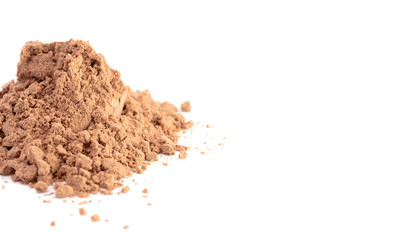 A Chocolate Protein Powder Shake Isolated on a White Background