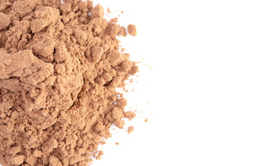 A Chocolate Protein Powder Shake Isolated on a White Background