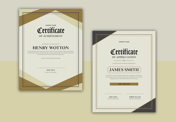 Certificate of Appreciation Layout Set - Powered by Adobe