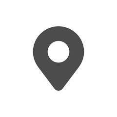 Location pin glyph icon and gps symbol