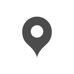 Location pin glyph icon and gps symbol