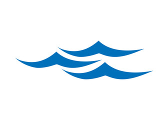 Naklejka premium Water Wave Icon. Surf Logo. Vector Isolated On White Background. Hand Drawn Water Wave Icon. For Water Logo, Sign, Symbol, Surfing Icon, Sea And Ocean Logo. Abstract Ocean Waves Vector