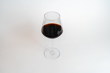 Glass of red line with white background