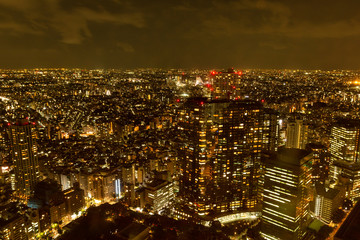 Night skyline from Tokyo council, Japan