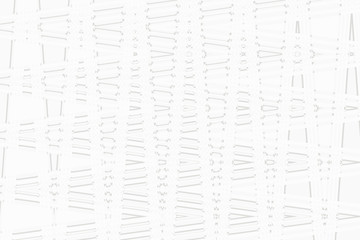 White background with a graphic pattern of lines and stripes, texture of gray zigzags and waves. Modern abstract design in bright colors, a template for a screensaver.