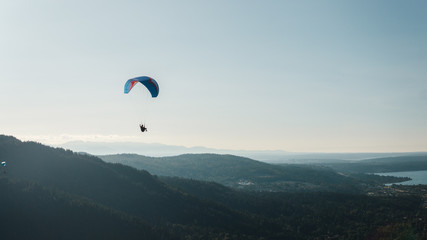 paragliding in the mountains