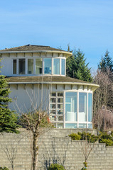 The top of the house with nice window.