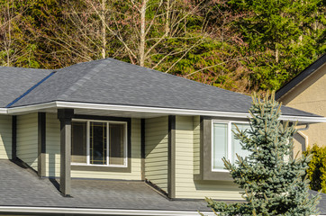 The top of the house with nice window.