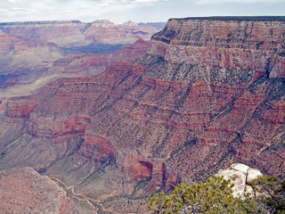 Overlook from the South Rim of the Grand Canyon of the Bright Angel  Trail - 323057727
