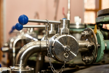 Pipelines and valves, a fragment of some food or chemical production.