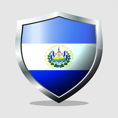 shield of the Nicaraguan country flag with a white background