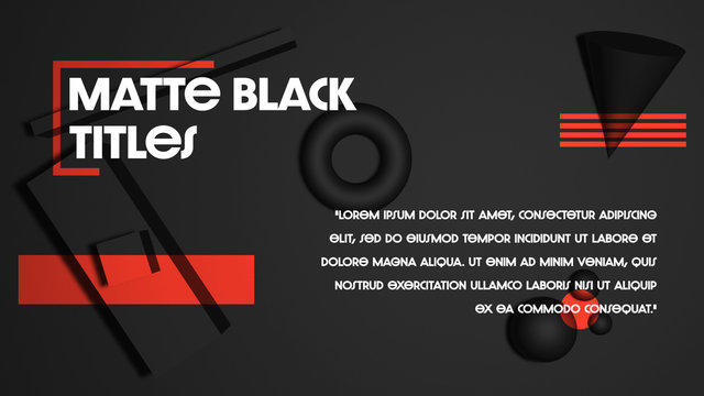 Matte Black Titles