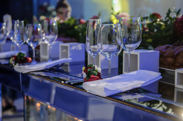 Wedding reception banquet party table