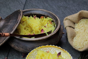 Sweet Rice or Zarda Pulao