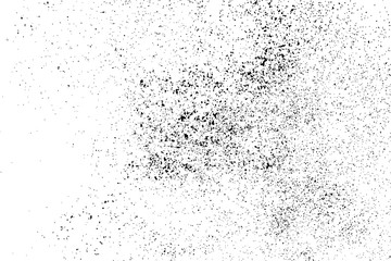 Black Grainy Texture Isolated On White Background. Dust Overlay. Dark Noise Granules. Digitally Generated Image. Vector Design Elements, Illustration, Eps 10.