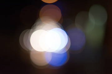 Car lights out of focus