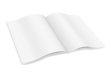 White open magazine. Realistic image for advertising