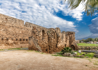 Famagusta walls, Northern Cyprus. An interesting historical place for tourists to visit. The ruins of ancient times